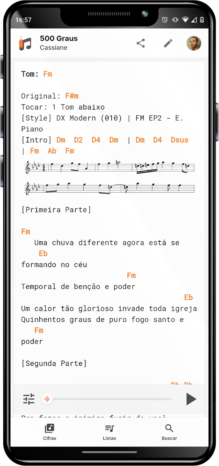 App Visualizador de cifras